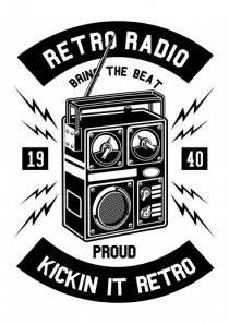 Retro Radio Black