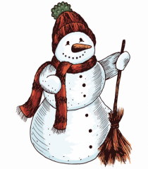 Retro Funny Snowman