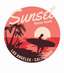 Retro Sunset Venice Beach