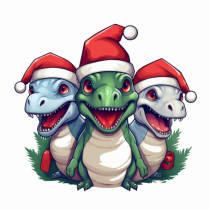 Christmas dinosaur party
