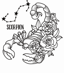 Zodiac Floral - Zodia Scorpion