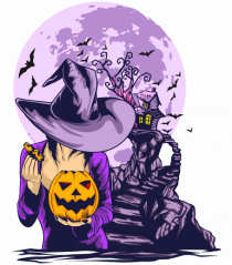 Sexy Purple Pumpkin Witch