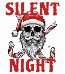 Silent Night Skull Santa