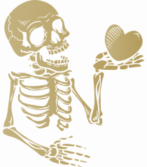 Skeleton Golden Heart