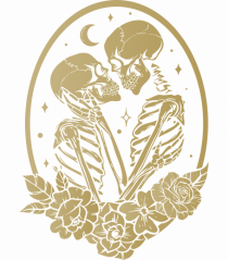 Skeleton Lovers Kiss