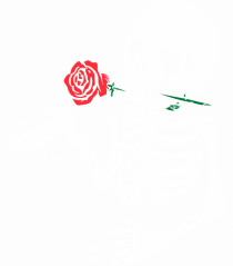 Skeleton Red Rose