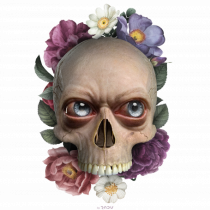 Craniu cu flori si ochi 01
