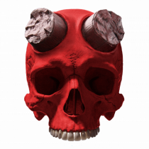 Craniu roșu - skull red 07