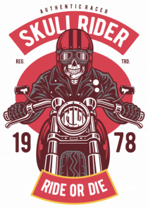 Skull Biker Red