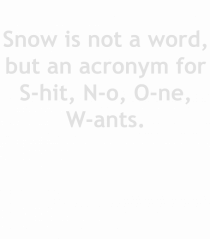 Snow is not a word