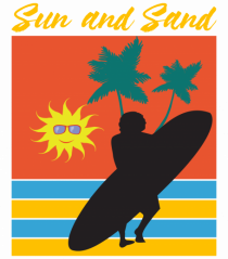 Sun And Sand Surfing Time