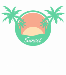 Sunset Palm Tree Beach