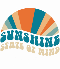 Sunshine State of Mind Retro Sunset