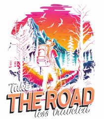 in stil synthwave - Take the road less traveled