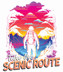 in stil synthwave - Take the scenic route