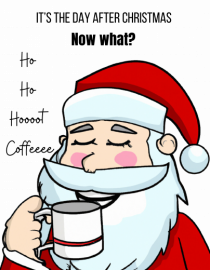 Santa needs coffee