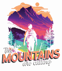 in stil synthwave - The mountains are calling
