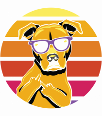 Thug Dog 80s Retro Style