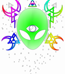 Trippy Rave Alien Sacred Geometry Spiritual