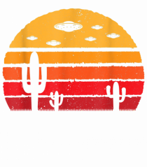 UFO Alien Retro Desert