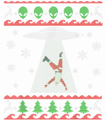 Mos Craciun Alien Ugly Christmas Sweater