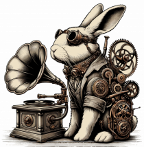 Vintage Steampunk Easter Rabbit