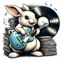 Vintage guitar vinyl Easter Rabbit