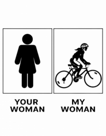 Woman Cycling Design