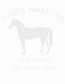 I Ride Horses Grey Design