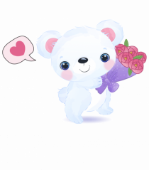 Valentine Polar Bear Happy