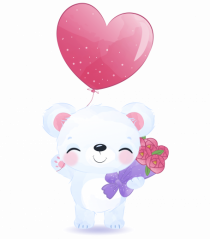 Happy Valentine Polar Bear