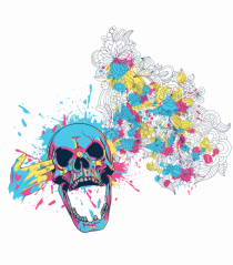 Watercolor Skull