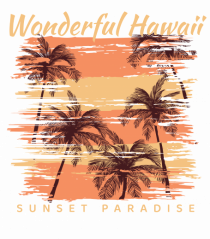 Wonderful Hawaii Sunset Paradise