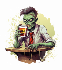 Zombie in a bar