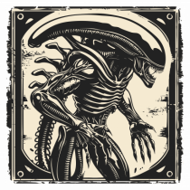  Alien Skeleton -  Sci-Fi Original | Design Unic