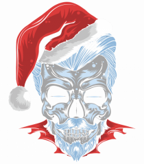 Xmas Skull Joker Beard Santa