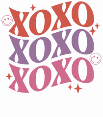 Retro Chic Valentine - XOXO - Valentine kisses