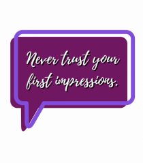 never trust your first impressions3