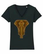 Golden Elephant Tricou mânecă scurtă guler V Damă Evoker