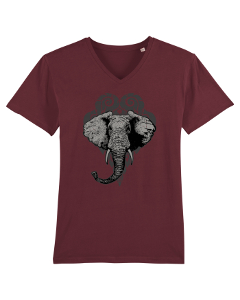 Retro Elephant Burgundy