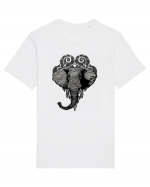 Retro Elephant Tricou mânecă scurtă Unisex Rocker