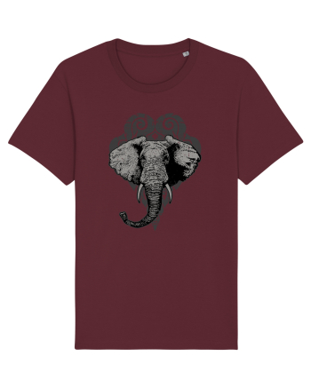 Retro Elephant Burgundy