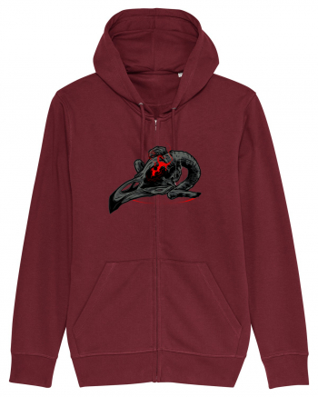 Bird Skull Burgundy