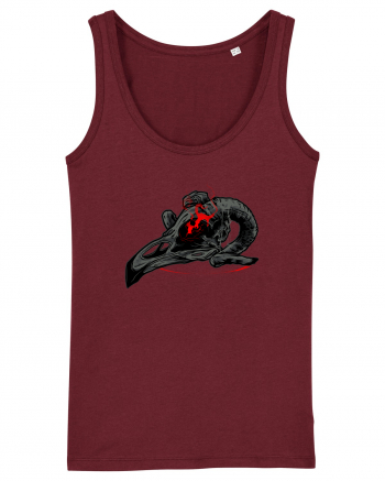 Bird Skull Burgundy