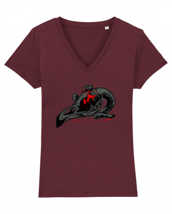 Bird Skull Burgundy