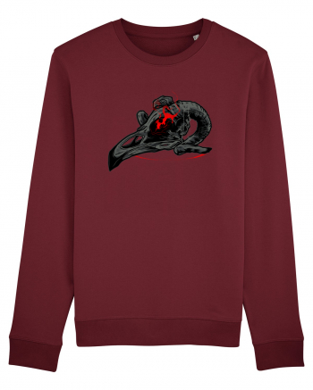 Bird Skull Burgundy