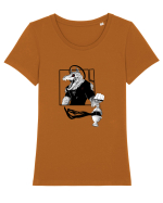 Preot Varcolac Tricou mânecă scurtă guler larg fitted Damă Expresser