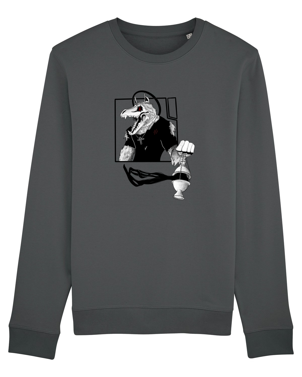 Bluză mânecă lungă Unisex Rise Anthracite