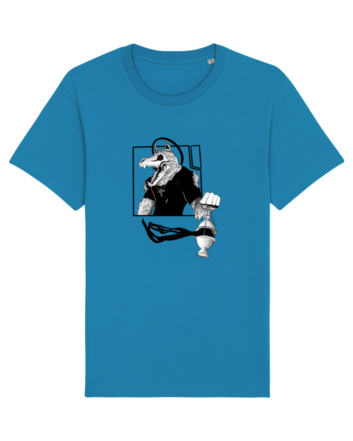 Tricou mânecă scurtă Unisex Rocker Azur