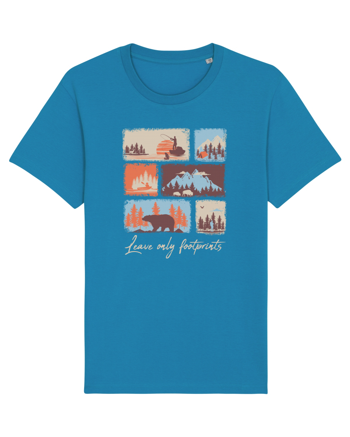Tricou mânecă scurtă Unisex Rocker Azur